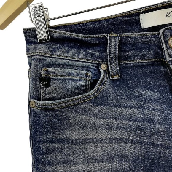 Kancan Mid-Rise Super Skinny Patch Distressed Jeans Size 9/28 Boho Southwest - Picture 4 of 13